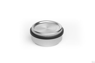 Boto Aluminum Floor Door Stopper Silver Brushed