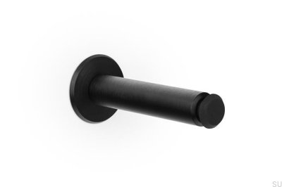 Fase Wall Wall Mounted Door Stopper, Brushed Black Aluminum