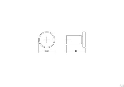 Fase 33 Wall Hanger Aluminum Silver Brushed