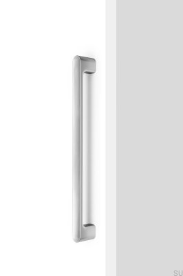 Luv Big 384 single-sided elongated furniture handle, metal, brushed nickel
