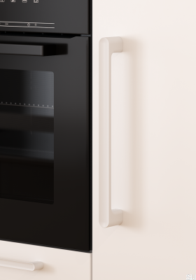Luv Big 384 single-sided elongated furniture handle, Metal, Matte White