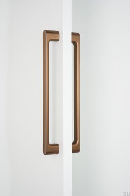 Luv Big 384 Metal Brushed Brown Double-Sided Elongated Furniture Handle