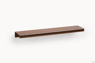 Way 128 Aluminum Brown Brushed Edge Furniture Handle