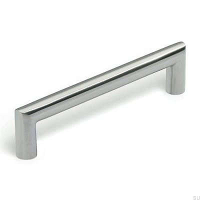 Elongated furniture handle 1406 128 Polished steel
