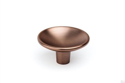 Disc 50 Furniture Knob, Metal, Brushed Brown