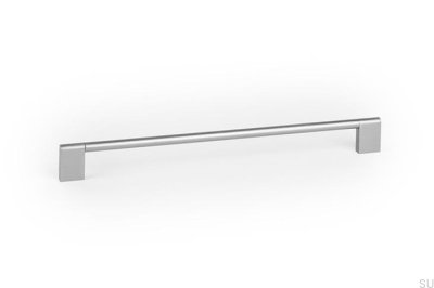 Nexx 256 Aluminum Brushed Silver Elongated Furniture Handle