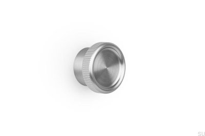 Boto 45 Aluminum Furniture Knob, Brushed Silver