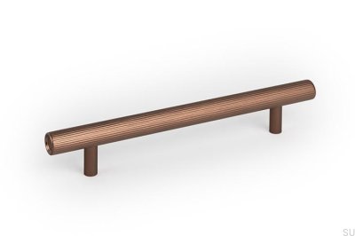 Boto 160 elongated furniture handle, brushed brown aluminum