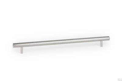 Boto 320 elongated furniture handle, aluminum, nickel-plated, polished