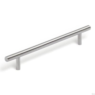 Elongated furniture handle 1407 96 Polished steel