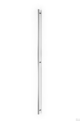 Boto Big 1024 elongated furniture handle, brushed silver aluminum