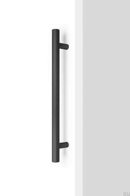 Boto Big 320 elongated furniture handle, brushed black aluminum