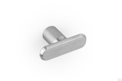 T-Bar Fase 52 Aluminum Furniture Knob, Brushed Silver
