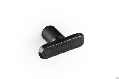 T-Bar Fase 52 Aluminum Furniture Knob, Brushed Black