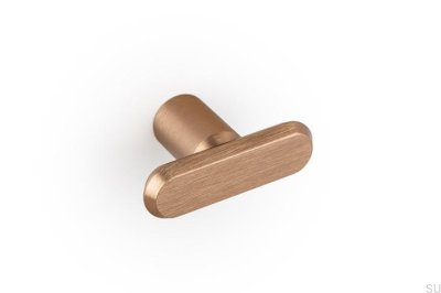 T-Bar Fase 52 Aluminum Furniture Knob Brushed Gold Cava