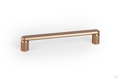Fase 160 Aluminum Brushed Gold Furniture Handle Cava