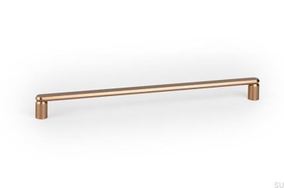 Fase 320 Aluminum Brushed Gold Cava Elongated Furniture Handle