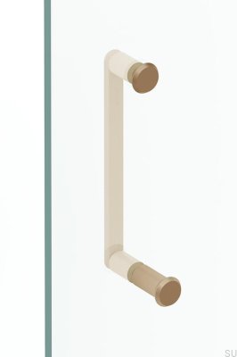 Fase 23 Shower Door Knob Brushed Gold Aluminum Cava