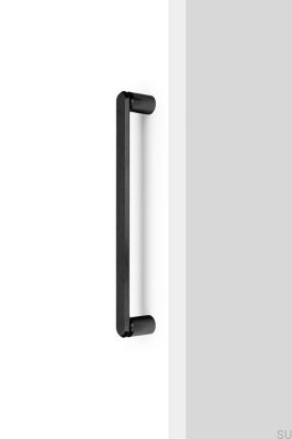 Fase Big 320 elongated furniture handle, aluminum, black brushed