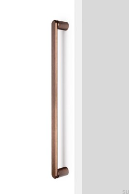 Fase Big 480 elongated furniture handle, brushed brown aluminum