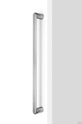 Single-sided elongated furniture handle Fase Big 480 Aluminum Silver Brushed