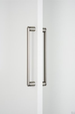 Double-sided elongated furniture handle Fase Big 320 Aluminum Silver Brushed