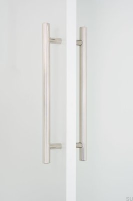 Boto Big 320 Aluminum Nickel-Plated Polished Double-Sided Elongated Furniture Handle