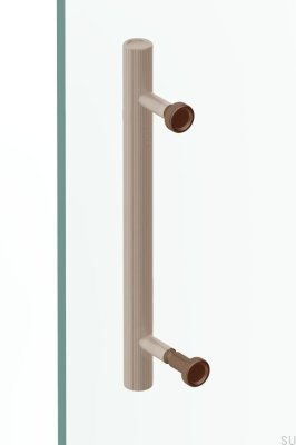 Boto 18 Shower Door Knob, Brushed Aluminum Brown