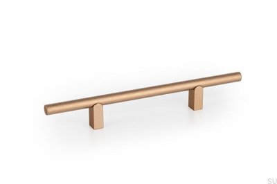 Kumo 128 Aluminum Brushed Gold Cava Elongated Furniture Handle