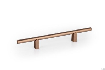 Kumo 128 Aluminum Brushed Brown Elongated Furniture Handle