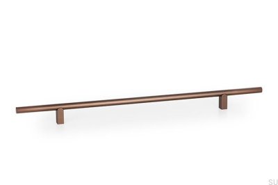 Kumo 320 Aluminum Brushed Brown Elongated Furniture Handle