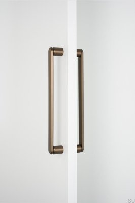 Fase Big 320 double-sided elongated furniture handle, Aluminum, Brown, Brushed