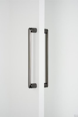 Double-sided elongated furniture handle Fase Big 320 Aluminum Black Titanium Polished PVD