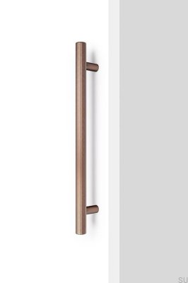 Boto Big 320 single-sided elongated furniture handle, Aluminum, Brown, Brushed