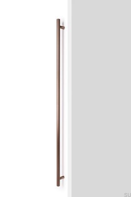 Boto Big 1024 double-sided elongated furniture handle, brushed aluminum brown