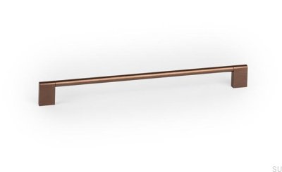 Nexx 256 Aluminum Brown Brushed Elongated Furniture Handle