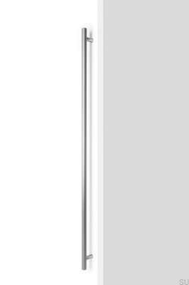 Boto Big 1024 elongated furniture handle, brushed silver aluminum