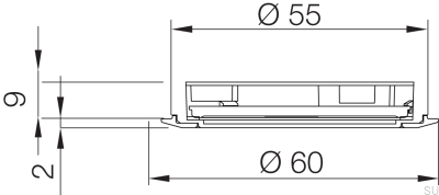 LED spotlight Stella Flat 2700K IP44 3W Silver