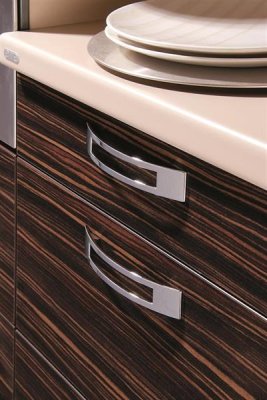 Oblong furniture handle 2113-96 Brushed nickel