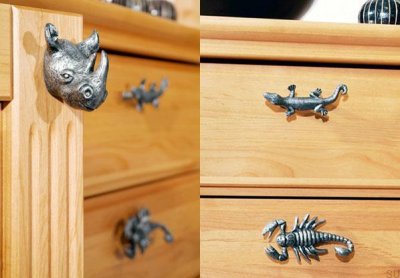 Furniture knob Krok Scorpion Ancient bronze