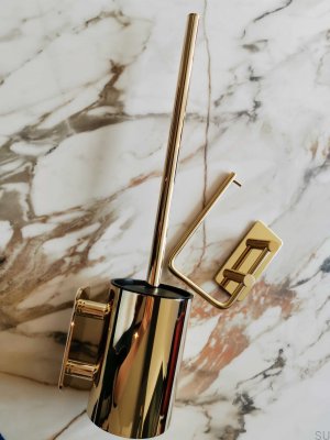 Toilet brush Polished gold