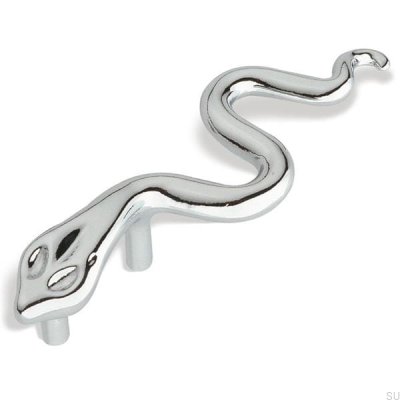 Oblong furniture handle Orm Hose Polished chrome