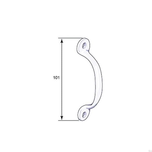rysunek techniczny uchwytu podluznego 5854 srebrnego