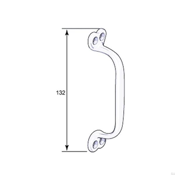 Rysunek techniczny uchwytu podluznego 5848 zlotego