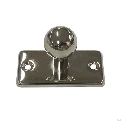 Furniture knob with a base 5320 Polished nickel