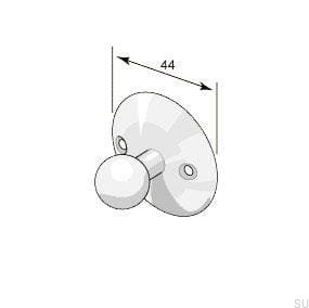 Furniture knob with a base 5319 Polished nickel