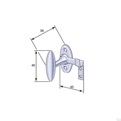 Window handle 5176 Gold