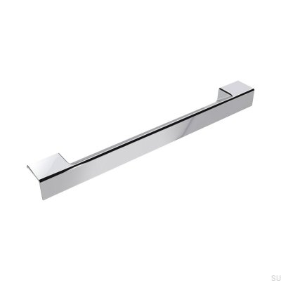 Oblong furniture handle Dua 210 Polished chrome