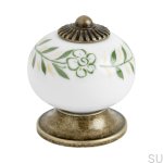 Zdjęcie produktowe gałki 8131 porcelanowej postarzane złoto