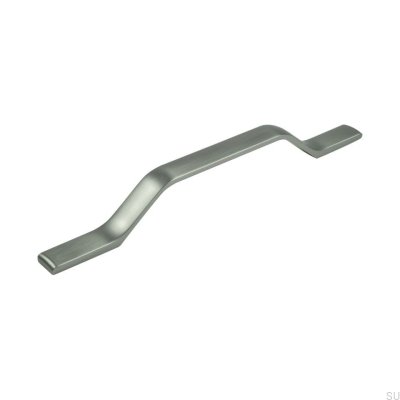 Cha-Cha 160/192 Oblong Furniture Handle Brushed Silver